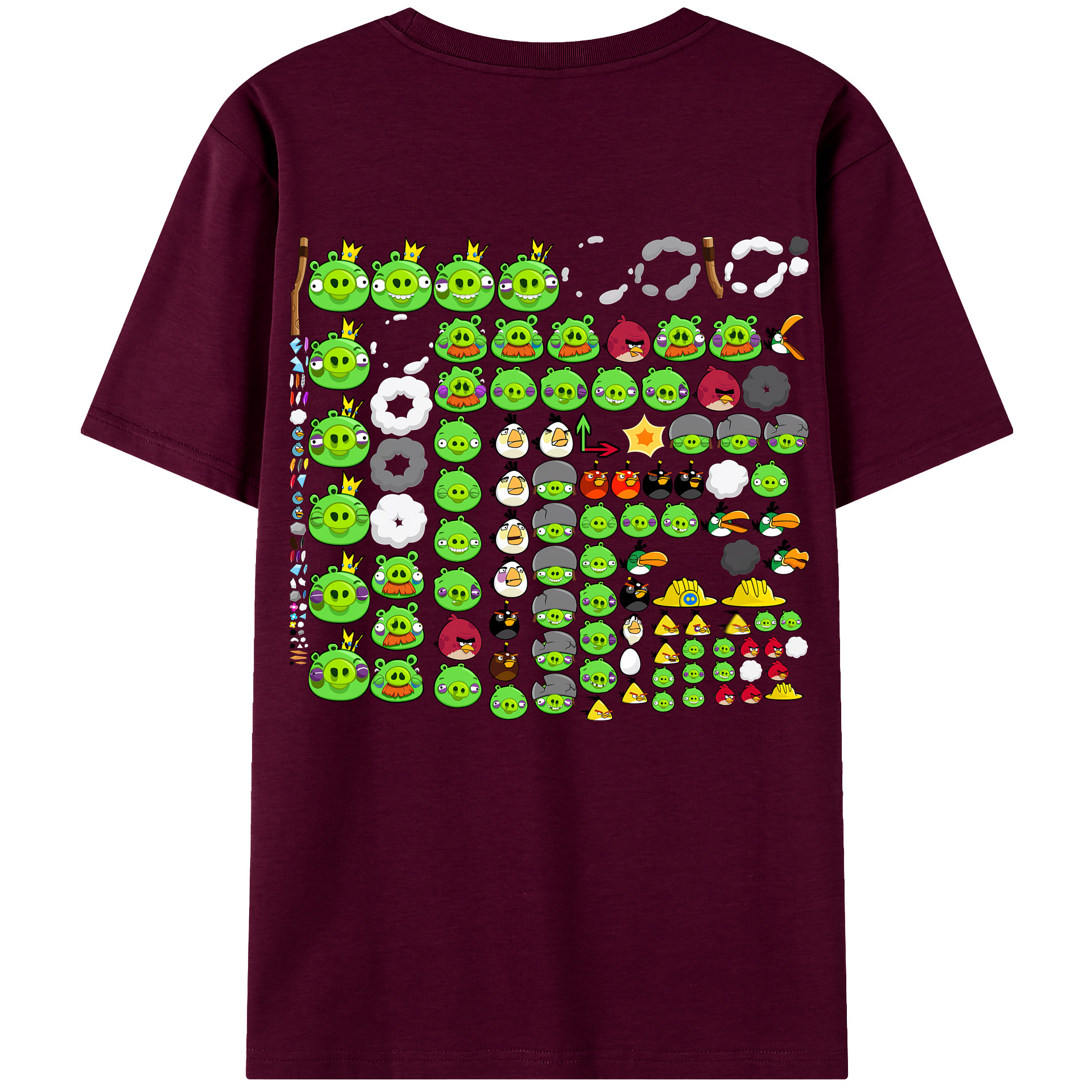 （画像用） Angry Birds アングリーバード レディース半袖Tシャツ(バックプリント)